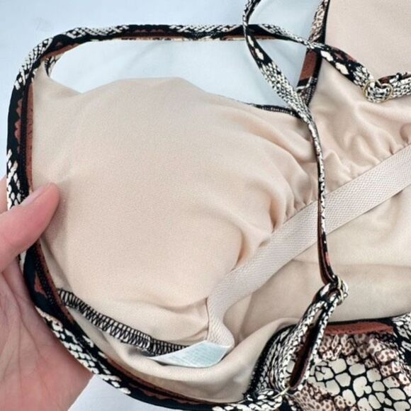 Kona Sol Medium Animal Print Snake Medium Coverage One Piece‎ Bathing Suit NWOT - Picture 6 of 10